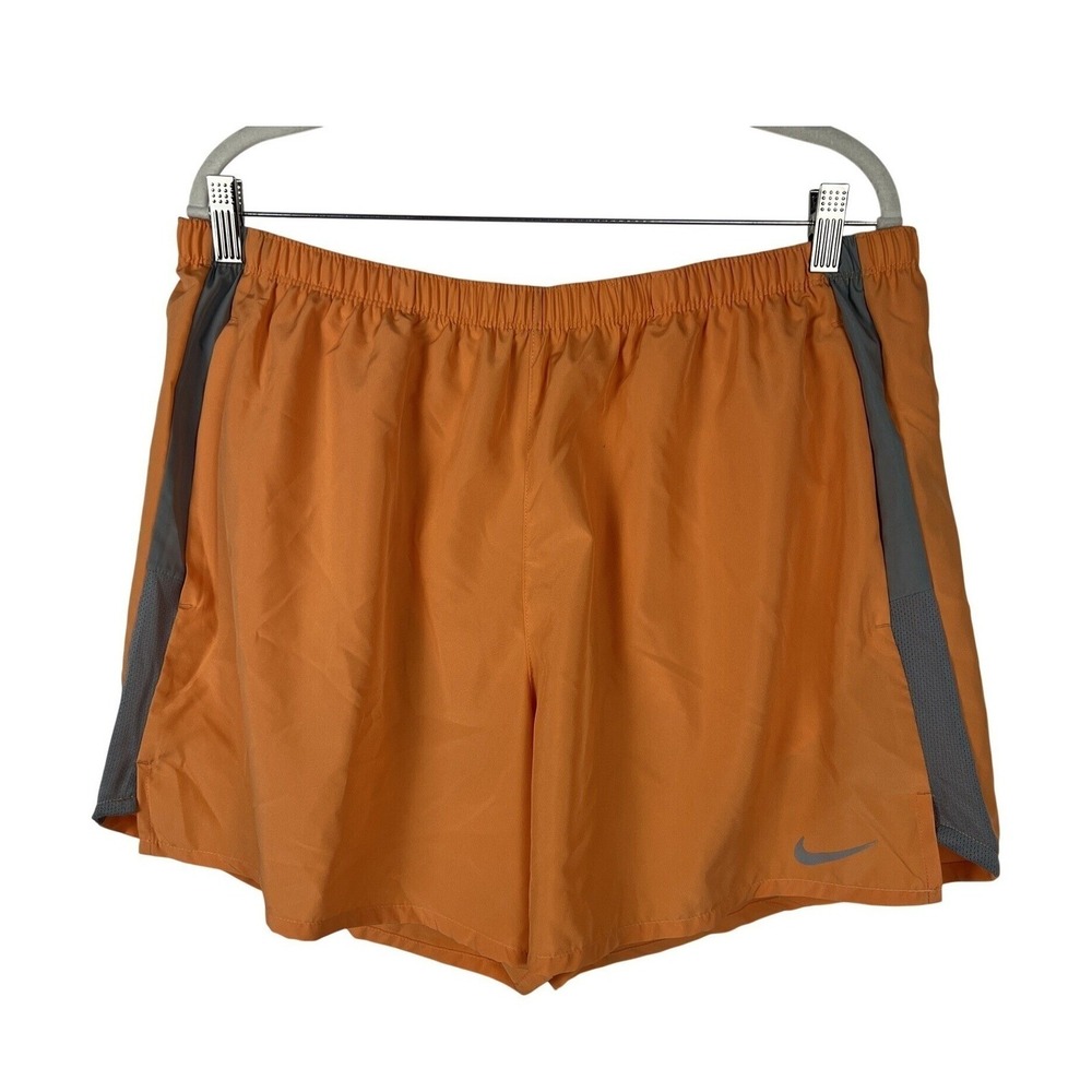Nike Mens 2XL Running Shorts Orange 5" Inseam Dri-Fit Standard Fit New‎ NWT